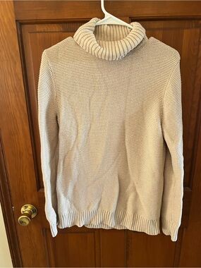 J. Crew Men's Cream Turtleneck Sweater